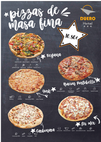 Carta pizzas masa fina
